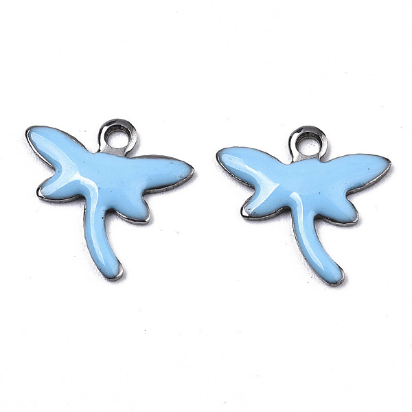 PandaHall 201 Stainless Steel Enamel Charms, Dragonfly, Stainless Steel Color, Light Sky Blue, 11.5x12x1.5mm, Hole: 1.2mm Stainless...
PandaHall 201 Stainless Steel Enamel Charms, Dragonfly, Stainless Steel Color, Light Sky Blue, 11.5x12x1.5mm, Hole: 1.2mm Stainless...