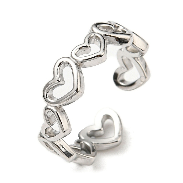 PandaHall 304 Stainless Steel Cuff Rings, Open Rings, Hollow Heart Ring for Women, Stainless Steel Color, 5.8mm, Inner Diameter: 17.5mm 304...
PandaHall 304 Stainless Steel Cuff Rings, Open Rings, Hollow Heart Ring for Women, Stainless Steel Color, 5.8mm, Inner Diameter: 17.5mm 304...