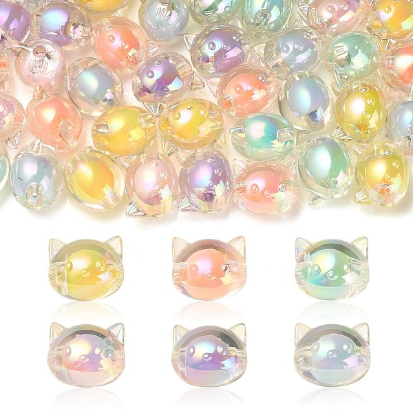 PandaHall 60Pcs 6 Colors UV Plating Rainbow Iridescent Acrylic Beads, Two Tone Bead in Bead, Cat, Mixed Color, 16x18.5x14.5mm, Hole: 3.5mm..., Multicolor
PandaHall 60Pcs 6 Colors UV Plating Rainbow Iridescent Acrylic Beads, Two Tone Bead in Bead, Cat, Mixed Color, 16x18.5x14.5mm, Hole: 3.5mm..., Multicolor