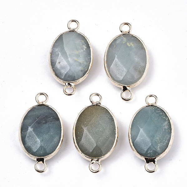PandaHall Natural Amazonite Links Connectors, with Light Gold Tone Brass Findings, Oval, Faceted, 27.5x14.5x6mm, Hole: 2mm Amazonite Oval
PandaHall Natural Amazonite Links Connectors, with Light Gold Tone Brass Findings, Oval, Faceted, 27.5x14.5x6mm, Hole: 2mm Amazonite Oval