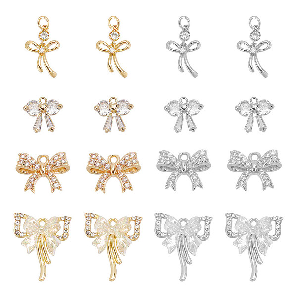 PandaHall ARRICRAFT Alloy & Brass Cubic Zirconia Charms, Bowknot Charms, Platinum & Golden, 9.5~19x10~16x2.5~5mm, Hole: 1~2.5mm, 18pcs/box..., Clear
PandaHall ARRICRAFT Alloy & Brass Cubic Zirconia Charms, Bowknot Charms, Platinum & Golden, 9.5~19x10~16x2.5~5mm, Hole: 1~2.5mm, 18pcs/box..., Clear