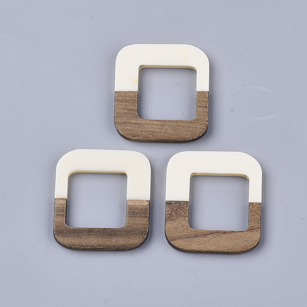 PandaHall Resin & Walnut Wood Linking Rings, Rectangle Ring, White, 33.5x30.5x3mm, Inner Diameter: 19mm Resin+Wood Rectangle White
PandaHall Resin & Walnut Wood Linking Rings, Rectangle Ring, White, 33.5x30.5x3mm, Inner Diameter: 19mm Resin+Wood Rectangle White