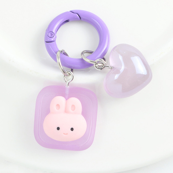 PandaHall Luminous Resin Keychain, with Iron Key Rings, Glow In The Dark, Heart & Square with Rabbit, Lilac, 2.1x1.8cm Resin Square Purple
PandaHall Luminous Resin Keychain, with Iron Key Rings, Glow In The Dark, Heart & Square with Rabbit, Lilac, 2.1x1.8cm Resin Square Purple