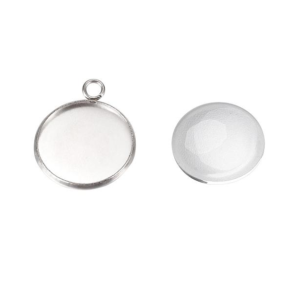 PandaHall Pendant Making Sets, with 304 Stainless Steel Pendant Cabochon Settings and Glass Cabochons, Flat Round, Stainless Steel Color...
PandaHall Pendant Making Sets, with 304 Stainless Steel Pendant Cabochon Settings and Glass Cabochons, Flat Round, Stainless Steel Color...