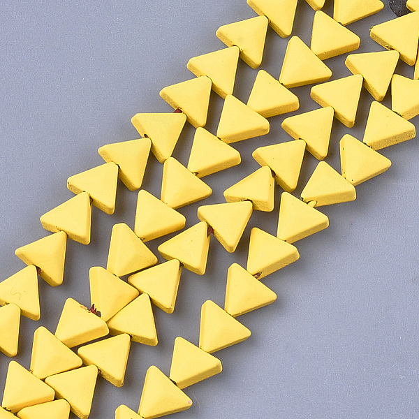 PandaHall Spray Painted Non-magnetic Synthetic Hematite Beads Strands, Triangle, Yellow, 6x7x3.5mm, Hole: 0.8mm, about 66~70pcs/strand, 15.1...
PandaHall Spray Painted Non-magnetic Synthetic Hematite Beads Strands, Triangle, Yellow, 6x7x3.5mm, Hole: 0.8mm, about 66~70pcs/strand, 15.1...