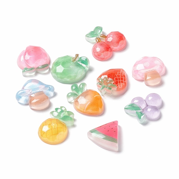 PandaHall Autumn Theme Transparent Resin Cabochons, Cherry & Strawberry & Grape & Mushroom & Pineapple & Apple & Peach & Carrot & Watermelon..., Multicolor
PandaHall Autumn Theme Transparent Resin Cabochons, Cherry & Strawberry & Grape & Mushroom & Pineapple & Apple & Peach & Carrot & Watermelon..., Multicolor