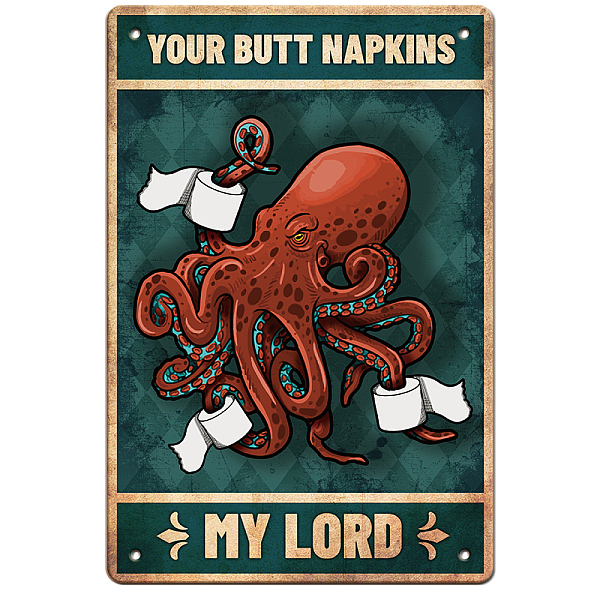 PandaHall GLOBLELAND Octopus Vintage Metal Tin Sign Plaque Poster Retro Your Napkins My Lord Metal Wall Decorative Tin Signs 8×12inch for...
PandaHall GLOBLELAND Octopus Vintage Metal Tin Sign Plaque Poster Retro Your Napkins My Lord Metal Wall Decorative Tin Signs 8×12inch for...