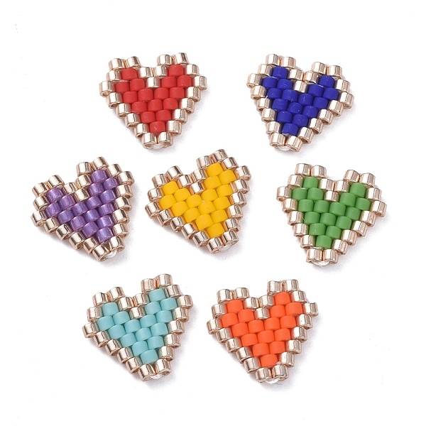 PandaHall MIYUKI Japanese Seed Beads, Handmade Pendants, Loom Pattern, with Polyester Threads, Heart, Mixed Color, 11~12x11~12x1.5mm..., Multicolor
PandaHall MIYUKI Japanese Seed Beads, Handmade Pendants, Loom Pattern, with Polyester Threads, Heart, Mixed Color, 11~12x11~12x1.5mm..., Multicolor