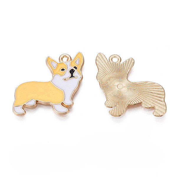 PandaHall Alloy Enamel Pendants, Cadmium Free & Lead Free, Light Gold, Welsh Corgi, Lemon Chiffon, 23x24.5x1mm, Hole: 1.6mm Alloy+Enamel Dog...
PandaHall Alloy Enamel Pendants, Cadmium Free & Lead Free, Light Gold, Welsh Corgi, Lemon Chiffon, 23x24.5x1mm, Hole: 1.6mm Alloy+Enamel Dog...