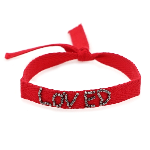 PandaHall Word Loved Beaded Cord Bracelet, Red Lucky Adjustable Bracelet for Women, Dark Gray, 14-1/8 inch(36cm) Glass Word
PandaHall Word Loved Beaded Cord Bracelet, Red Lucky Adjustable Bracelet for Women, Dark Gray, 14-1/8 inch(36cm) Glass Word