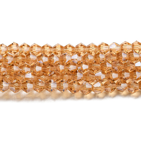 PandaHall Transparent Electroplate Glass Beads Strands, Pearl Luster Plated, Faceted, Bicone, Peru, 4x4mm, Hole: 0.8mm, about..., Brown
PandaHall Transparent Electroplate Glass Beads Strands, Pearl Luster Plated, Faceted, Bicone, Peru, 4x4mm, Hole: 0.8mm, about..., Brown