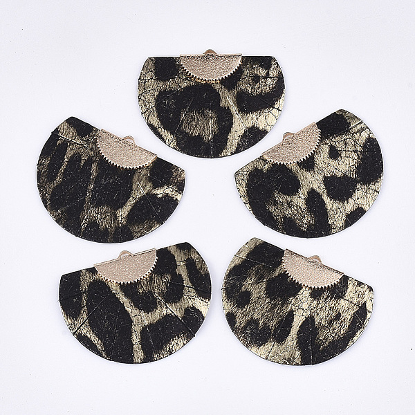 PandaHall Eco-Friendly Cowhide Leather Pendants, with Brass Findings, Fan with Leopard Print, Light Gold, Pale Goldenrod, 38x47x3.5mm, Hole..., Yellow
PandaHall Eco-Friendly Cowhide Leather Pendants, with Brass Findings, Fan with Leopard Print, Light Gold, Pale Goldenrod, 38x47x3.5mm, Hole..., Yellow