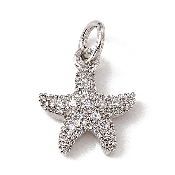 PandaHall Brass Micro Pave Cubic Zirconia Charms, with Jump Rings, Starfish Charms, Platinum, 13.5x10.5x2mm, Hole: 3.4mm Brass+Cubic..., Clear
PandaHall Brass Micro Pave Cubic Zirconia Charms, with Jump Rings, Starfish Charms, Platinum, 13.5x10.5x2mm, Hole: 3.4mm Brass+Cubic..., Clear