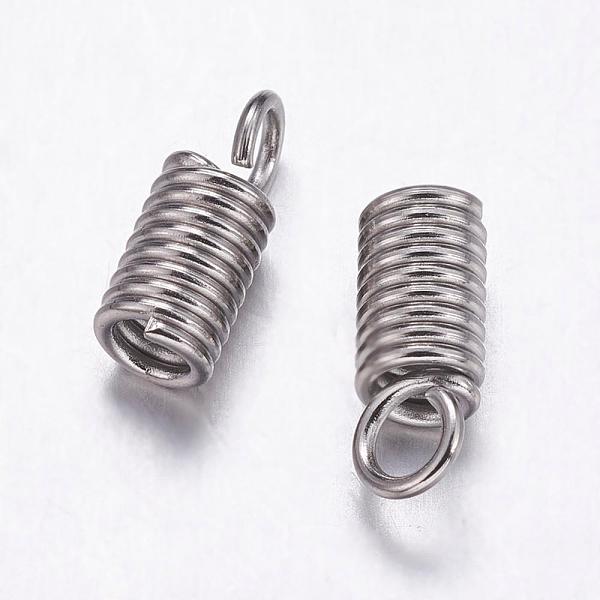 PandaHall 304 Stainless Steel Coil Cord Ends, Stainless Steel Color, 10x4mm, Inner Diameter: 2.5mm, Hole: 2.5mm 304 Stainless Steel
PandaHall 304 Stainless Steel Coil Cord Ends, Stainless Steel Color, 10x4mm, Inner Diameter: 2.5mm, Hole: 2.5mm 304 Stainless Steel