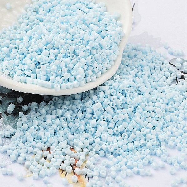 PandaHall Baking Paint Glass Seed Beads, Cylinder, Light Cyan, 2x1.5mm, Hole: 1mm, about 5599pcs/50g Glass
PandaHall Baking Paint Glass Seed Beads, Cylinder, Light Cyan, 2x1.5mm, Hole: 1mm, about 5599pcs/50g Glass