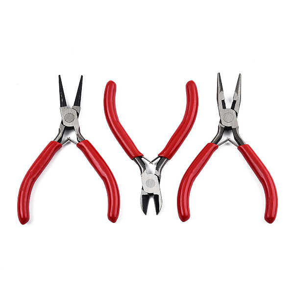 PandaHall Steel Pliers Set, with Plastic Handles, including Side Cutter Pliers, Round Nose Plier, Needle Nose Wire Cutter Plier, Red...
PandaHall Steel Pliers Set, with Plastic Handles, including Side Cutter Pliers, Round Nose Plier, Needle Nose Wire Cutter Plier, Red...