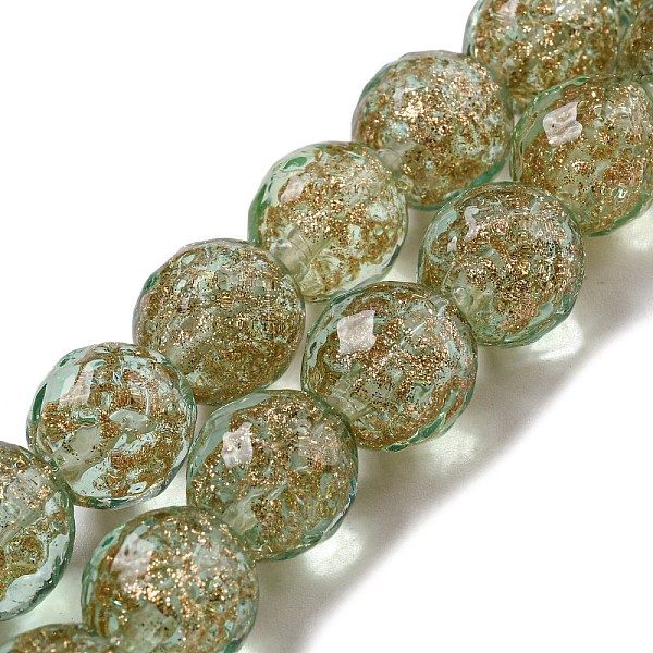 PandaHall Handmade Gold Sand Lampwork Beads Strands, Faceted, Round, Dark Sea Green, 11.5~12x12~12.5mm, Hole: 1.5~1.8mm, about 40pcs/strand...
PandaHall Handmade Gold Sand Lampwork Beads Strands, Faceted, Round, Dark Sea Green, 11.5~12x12~12.5mm, Hole: 1.5~1.8mm, about 40pcs/strand...