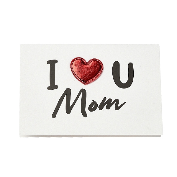 PandaHall Kraft Paper Greeting Cards, Tent Card, Mother's Day Theme, Rectangle with PU Leather Heart, Word, 100x149x2mm Paper Word White
PandaHall Kraft Paper Greeting Cards, Tent Card, Mother's Day Theme, Rectangle with PU Leather Heart, Word, 100x149x2mm Paper Word White
