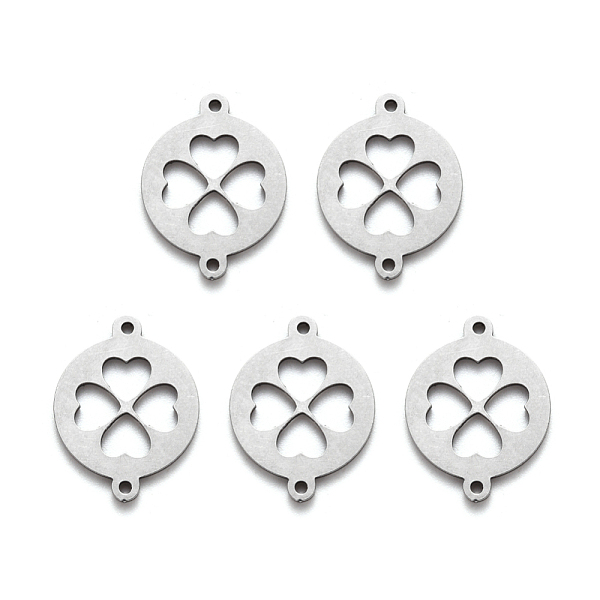 PandaHall 201 Stainless Steel Links Connector, Laser Cut, Flat Round with Clover, Stainless Steel Color, 18x14x1mm, Hole: 1mm 201 Stainless...
PandaHall 201 Stainless Steel Links Connector, Laser Cut, Flat Round with Clover, Stainless Steel Color, 18x14x1mm, Hole: 1mm 201 Stainless...