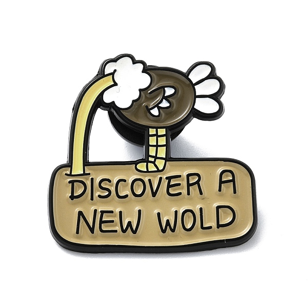 PandaHall Word Discover A New Wold Enamel Pin, Ostrich Alloy Badge for Backpack Clothes, Electrophoresis Black, Light Khaki, 26.5x26.5x1.4mm...
PandaHall Word Discover A New Wold Enamel Pin, Ostrich Alloy Badge for Backpack Clothes, Electrophoresis Black, Light Khaki, 26.5x26.5x1.4mm...