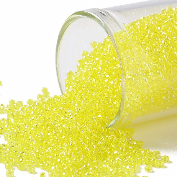 PandaHall TOHO Round Seed Beads, Japanese Seed Beads, (102) Citrine Yellow Transparent Luster, 15/0, 1.5mm, Hole: 0.7mm, about 3000pcs/10g...
PandaHall TOHO Round Seed Beads, Japanese Seed Beads, (102) Citrine Yellow Transparent Luster, 15/0, 1.5mm, Hole: 0.7mm, about 3000pcs/10g...