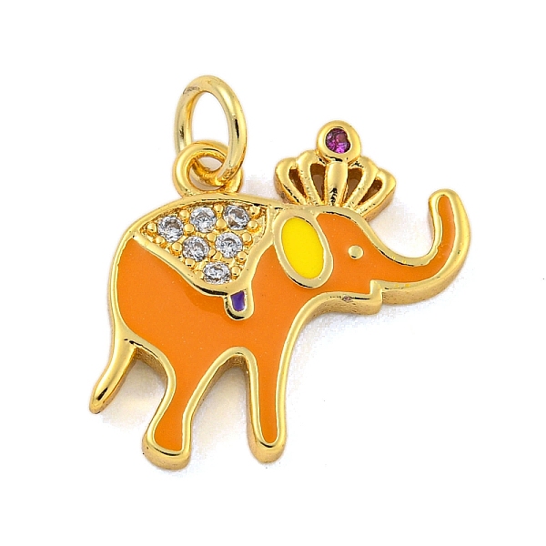 PandaHall Brass Micro Pave Clear Cubic Zirconia Pendants, with Enamel, Real 18K Gold Plated, Elephant, Dark Orange, 15x17x2mm, Hole: 3mm...
PandaHall Brass Micro Pave Clear Cubic Zirconia Pendants, with Enamel, Real 18K Gold Plated, Elephant, Dark Orange, 15x17x2mm, Hole: 3mm...