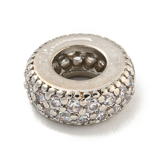 PandaHall Rack Plating Brass Cubic Zirconia European Beads, Large Hole Beads, Long-Lasting Plated, Lead Free & Cadmium Free, Rondelle..., Clear
PandaHall Rack Plating Brass Cubic Zirconia European Beads, Large Hole Beads, Long-Lasting Plated, Lead Free & Cadmium Free, Rondelle..., Clear