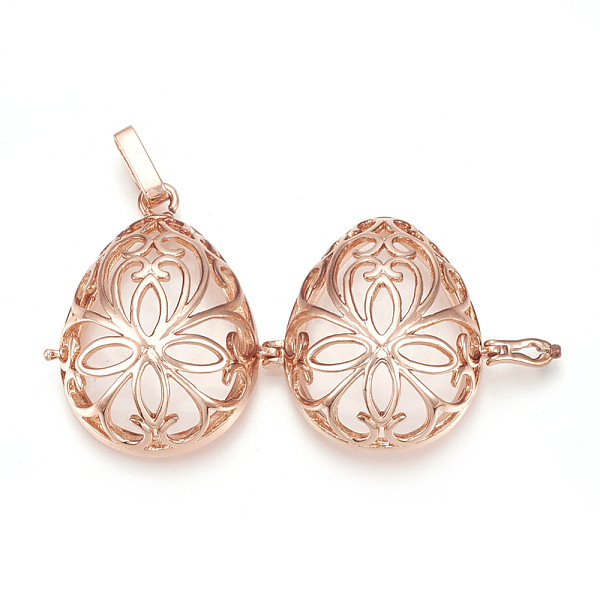 PandaHall Rack Plating Brass Cage Pendants, For Chime Ball Pendant Necklaces Making, Hollow Teardrop with Flower, Rose Gold, 34x27x22mm...
PandaHall Rack Plating Brass Cage Pendants, For Chime Ball Pendant Necklaces Making, Hollow Teardrop with Flower, Rose Gold, 34x27x22mm...