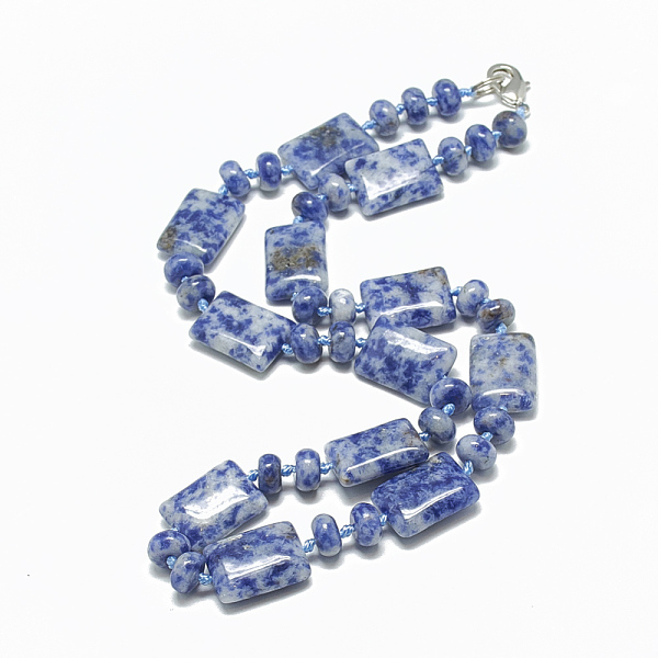 PandaHall Natural Blue Spot Jasper Beaded Necklaces, with Alloy Lobster Clasps, Rectangle, 18.1 inch~18.5 inch(46~47cm), Rectangle...
PandaHall Natural Blue Spot Jasper Beaded Necklaces, with Alloy Lobster Clasps, Rectangle, 18.1 inch~18.5 inch(46~47cm), Rectangle...
