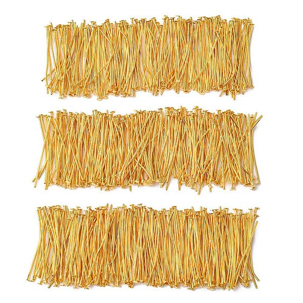 PandaHall Iron Flat Head Pins, Jewelry Making Findings, Golden, 20 Gauge, 35x0.8mm, Head: 2mm Iron
PandaHall Iron Flat Head Pins, Jewelry Making Findings, Golden, 20 Gauge, 35x0.8mm, Head: 2mm Iron