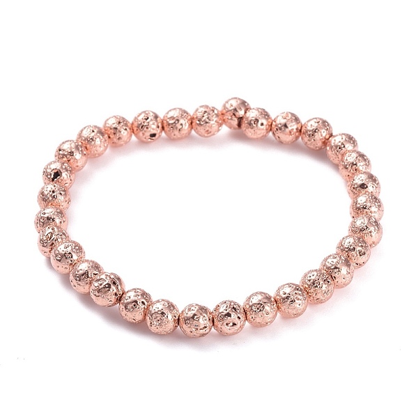 PandaHall Electroplated Natural Lava Rock Beads Stretch Bracelets, Long-Lasting Plated, Round, Rose Gold Plated, 2-1/4 inch(5.8cm), Bead...
PandaHall Electroplated Natural Lava Rock Beads Stretch Bracelets, Long-Lasting Plated, Round, Rose Gold Plated, 2-1/4 inch(5.8cm), Bead...