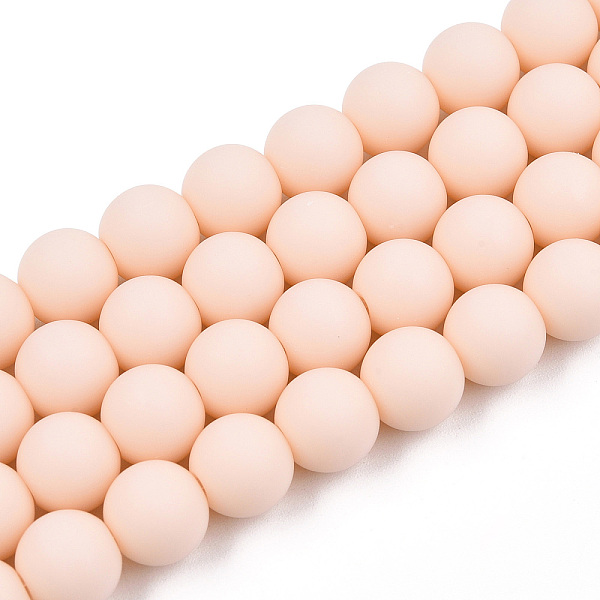 PandaHall Opaque Glass Beads Strands, Frosted, Round, PeachPuff, 8~8.5mm, Hole: 1.5mm, about 51~53pcs/strand, 14.96 inch~15.55 inch..., Brown
PandaHall Opaque Glass Beads Strands, Frosted, Round, PeachPuff, 8~8.5mm, Hole: 1.5mm, about 51~53pcs/strand, 14.96 inch~15.55 inch..., Brown