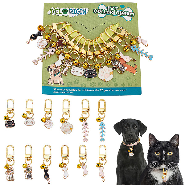 PandaHall 12Pcs Alloy Enamel Cat/Fishbone/Paw Pendant Decorations, Swivel Clasps Charms, Clip-on Charms, for Keychain, Purse, Backpack..., Multicolor
PandaHall 12Pcs Alloy Enamel Cat/Fishbone/Paw Pendant Decorations, Swivel Clasps Charms, Clip-on Charms, for Keychain, Purse, Backpack..., Multicolor