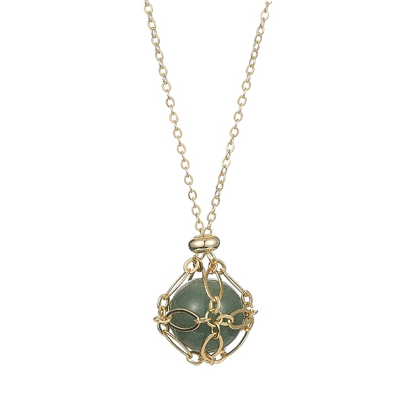 PandaHall Natural Green Aventurine Round Pendant Necklaces, with Real 18K Gold Plated Brass Macrame Pouch Chains, 17.72 inch(45cm) Green...
PandaHall Natural Green Aventurine Round Pendant Necklaces, with Real 18K Gold Plated Brass Macrame Pouch Chains, 17.72 inch(45cm) Green...