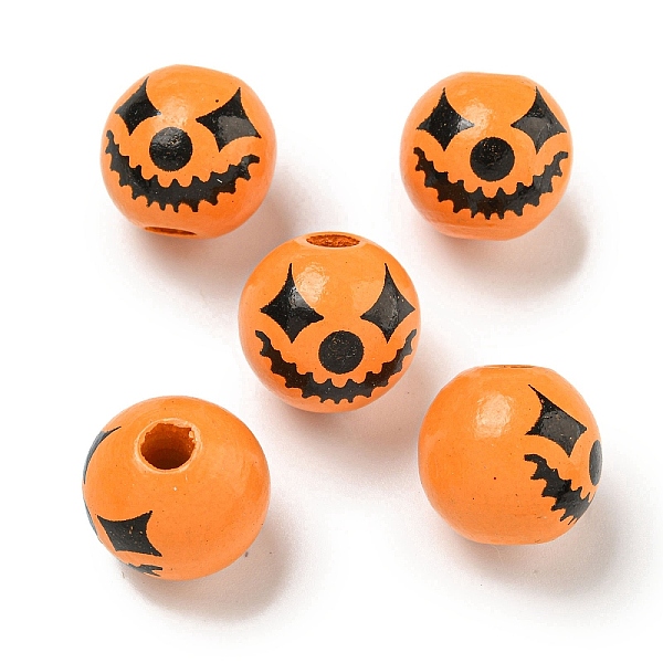 PandaHall Printed Wood European Beads, Halloween Theme Beads, Round, Dark Orange, 15.5~16mm, Hole: 4~4.5mm Wood Round
PandaHall Printed Wood European Beads, Halloween Theme Beads, Round, Dark Orange, 15.5~16mm, Hole: 4~4.5mm Wood Round