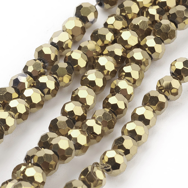 PandaHall Faceted(32 Facets) Electroplate Glass Bead Strands, Round, Golden Plated, 4mm, Hole: 0.5mm, about 100pcs/strand, 14.2 inch Glass...
PandaHall Faceted(32 Facets) Electroplate Glass Bead Strands, Round, Golden Plated, 4mm, Hole: 0.5mm, about 100pcs/strand, 14.2 inch Glass...