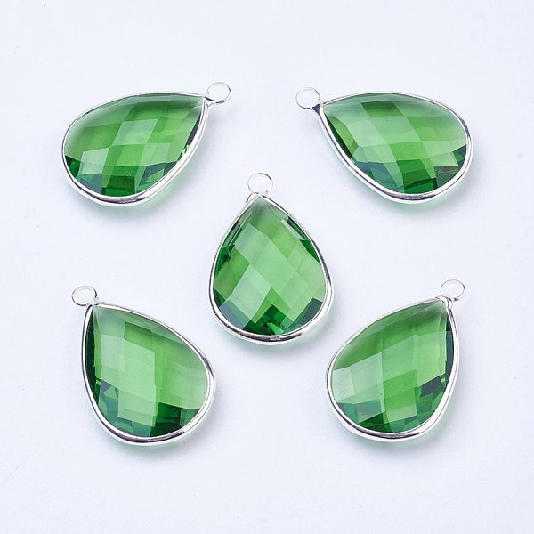 PandaHall Silver Color Plated Brass Glass Teardrop Pendants, Faceted, Lime, 18x10x5mm, Hole: 2mm Brass+Glass Teardrop Green
PandaHall Silver Color Plated Brass Glass Teardrop Pendants, Faceted, Lime, 18x10x5mm, Hole: 2mm Brass+Glass Teardrop Green