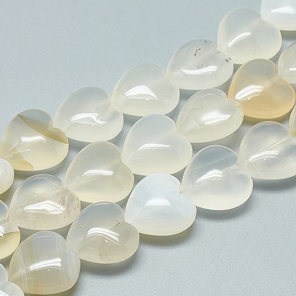 PandaHall Natural White Agate Beads Strands, Heart, 19x20~20.5x7.5mm, Hole: 2mm, about 10pcs/strand, 8.26 inch Natural Agate Heart
PandaHall Natural White Agate Beads Strands, Heart, 19x20~20.5x7.5mm, Hole: 2mm, about 10pcs/strand, 8.26 inch Natural Agate Heart
