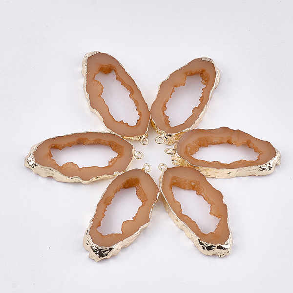 PandaHall Druzy Geode Resin Big Pendants, Edge Light Gold Plated, with Iron Loops, Goldenrod, 51.5x23.5x6~7mm, Hole: 1.8mm Iron+Resin...
PandaHall Druzy Geode Resin Big Pendants, Edge Light Gold Plated, with Iron Loops, Goldenrod, 51.5x23.5x6~7mm, Hole: 1.8mm Iron+Resin...