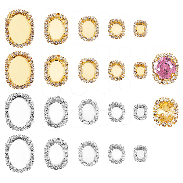 PandaHall 5 Sizes Rhinestone Tray Bezel, 40pcs Oval Craft Bottle Cap Cabochon Pendant Setting for DIY Craft Scrapbooks Hair Bows Photo..., Clear
PandaHall 5 Sizes Rhinestone Tray Bezel, 40pcs Oval Craft Bottle Cap Cabochon Pendant Setting for DIY Craft Scrapbooks Hair Bows Photo..., Clear