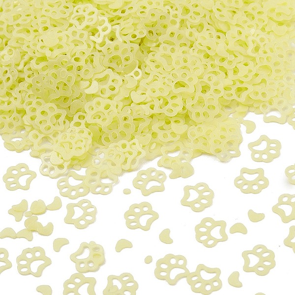PandaHall Plastic Sequin Beads, Matte Style, Sewing Craft Decorations, Cat's Paw Print, Green Yellow, 6x7x0.3mm Plastic Paw Print
PandaHall Plastic Sequin Beads, Matte Style, Sewing Craft Decorations, Cat's Paw Print, Green Yellow, 6x7x0.3mm Plastic Paw Print
