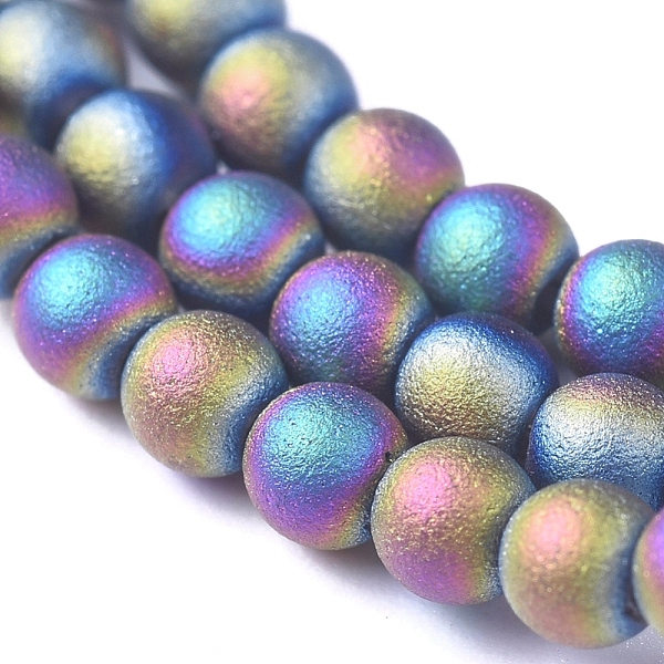 PandaHall Electroplated Frosted Glass Bead Strands, Round, Multi-color Plated, 2.5mm, Hole: 0.7mm, about 150pcs/strand, 15.35 inch(39cm)...
PandaHall Electroplated Frosted Glass Bead Strands, Round, Multi-color Plated, 2.5mm, Hole: 0.7mm, about 150pcs/strand, 15.35 inch(39cm)...
