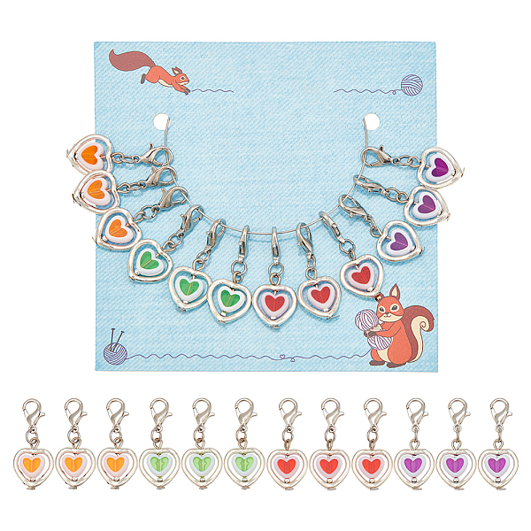 PandaHall 12Pcs 4 Colors Plastic Pendant Stitch Markers, Crochet Leverback Hoop Charms, with Zinc Alloy Lobster Claw Clasps, Heart, Mixed..., Multicolor
PandaHall 12Pcs 4 Colors Plastic Pendant Stitch Markers, Crochet Leverback Hoop Charms, with Zinc Alloy Lobster Claw Clasps, Heart, Mixed..., Multicolor