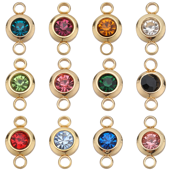 PandaHall SUNNYCLUE 24Pcs 12 Colros 304 Stainless Steel Rhinestone Connector Charms, Flat Round Links, Golden, Mixed Color, 12x6.5x4mm, Hole..., Multicolor
PandaHall SUNNYCLUE 24Pcs 12 Colros 304 Stainless Steel Rhinestone Connector Charms, Flat Round Links, Golden, Mixed Color, 12x6.5x4mm, Hole..., Multicolor