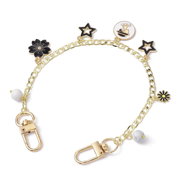 PandaHall Flower & Star Alloy Enamel Charm Purse Chains with Natural Howlite & Swivel Clasps, Brass Chunky Chain/Curban Chain Bag Strap...
PandaHall Flower & Star Alloy Enamel Charm Purse Chains with Natural Howlite & Swivel Clasps, Brass Chunky Chain/Curban Chain Bag Strap...
