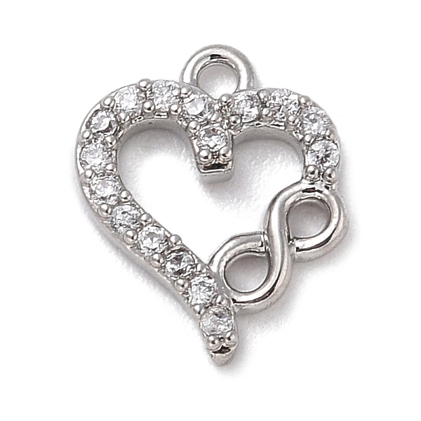 PandaHall Brass with Cubic Zirconia Charms, Heart, Platinum, 12.5x10x2mm, Hole: 1.2mm Brass+Cubic Zirconia Heart Clear
PandaHall Brass with Cubic Zirconia Charms, Heart, Platinum, 12.5x10x2mm, Hole: 1.2mm Brass+Cubic Zirconia Heart Clear