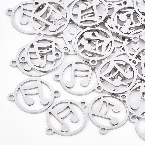 PandaHall 201 Stainless Steel Links connectors, Laser Cut Links, Flat Round with Musical Note, Stainless Steel Color, 20x15x1mm, Hole: 1.6mm...
PandaHall 201 Stainless Steel Links connectors, Laser Cut Links, Flat Round with Musical Note, Stainless Steel Color, 20x15x1mm, Hole: 1.6mm...