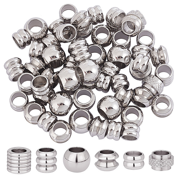 PandaHall 100Pcs 6 Style 201 Stainless Steel European Beads Sets, Large Hole Beads, Column & Rondelle, Stainless Steel Color, 6~8x3.8~7mm...
PandaHall 100Pcs 6 Style 201 Stainless Steel European Beads Sets, Large Hole Beads, Column & Rondelle, Stainless Steel Color, 6~8x3.8~7mm...