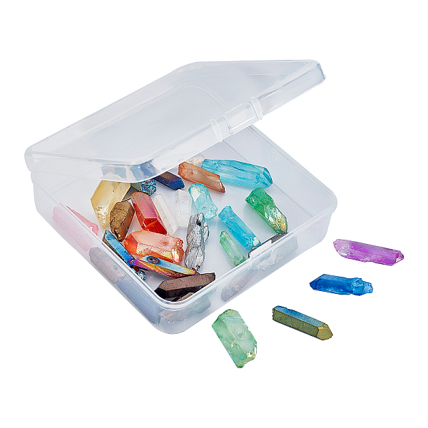 PandaHall Olycraft Electroplated Natural Quartz Crystal Bead Strands, Nuggets, Dyed, Mixed Color, 13~35x4~6x4~9mm, Hole: 1.5mm, about..., Multicolor
PandaHall Olycraft Electroplated Natural Quartz Crystal Bead Strands, Nuggets, Dyed, Mixed Color, 13~35x4~6x4~9mm, Hole: 1.5mm, about..., Multicolor