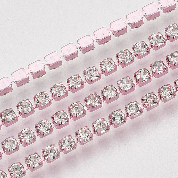 PandaHall Electrophoresis Iron Rhinestone Strass Chains, Crystal Rhinestone Cup Chains, with Spool, Pink, SS12 Rhinestone, 3~3.2mm, about...
PandaHall Electrophoresis Iron Rhinestone Strass Chains, Crystal Rhinestone Cup Chains, with Spool, Pink, SS12 Rhinestone, 3~3.2mm, about...